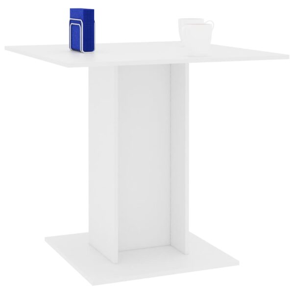 vidaXL Dining Table White 31.5"x31.5"x29.5" Engineered Wood - Image 5