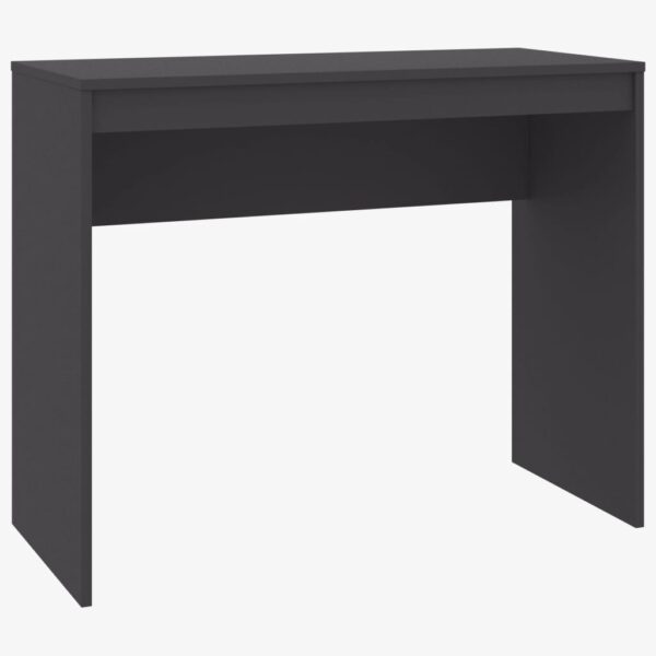 vidaXL Desk Gray 35.4"x15.7"x28.3" Engineered Wood - Image 2