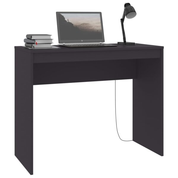 vidaXL Desk Gray 35.4"x15.7"x28.3" Engineered Wood - Image 3