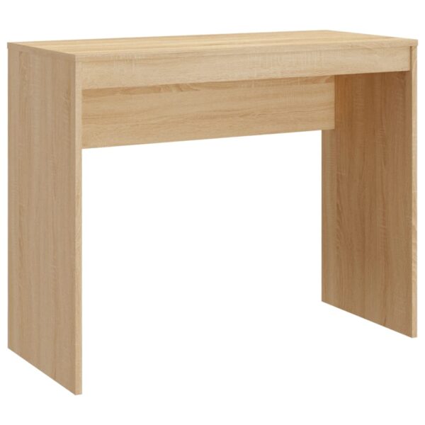 vidaXL Desk Sonoma Oak 35.4"x15.7"x28.3" Engineered Wood - Image 2