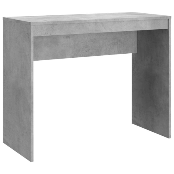 vidaXL Desk Concrete Gray 35.4"x15.7"x28.3" Engineered Wood - Image 2