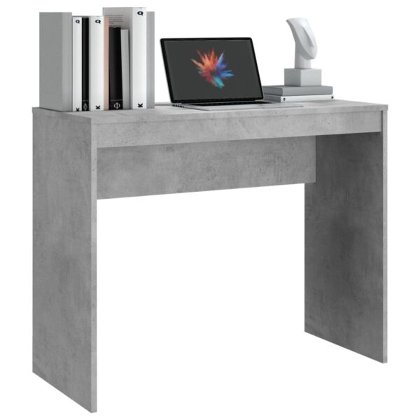 vidaXL Desk Concrete Gray 35.4"x15.7"x28.3" Engineered Wood - Image 4