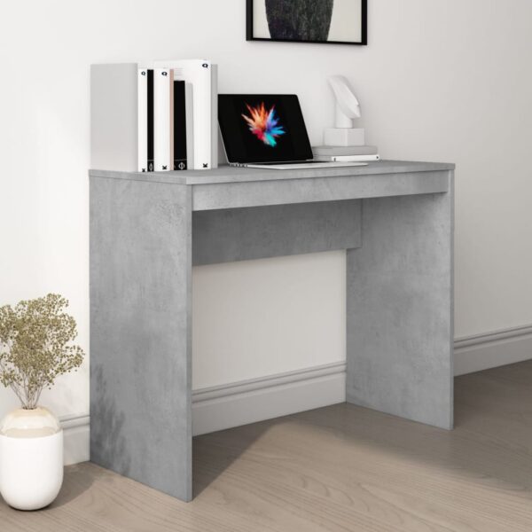 vidaXL Desk Concrete Gray 35.4"x15.7"x28.3" Engineered Wood