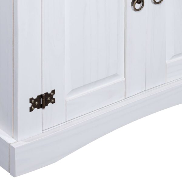 vidaXL Cupboard Mexican Pine Corona Range White 31.5"x15.7"x66.9" - Image 4