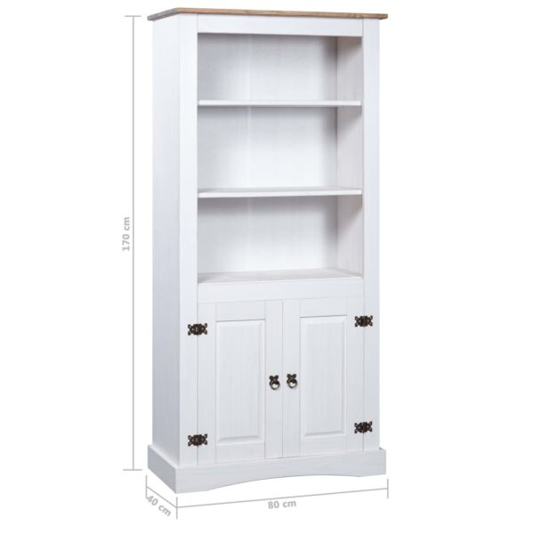 vidaXL Cupboard Mexican Pine Corona Range White 31.5"x15.7"x66.9" - Image 5