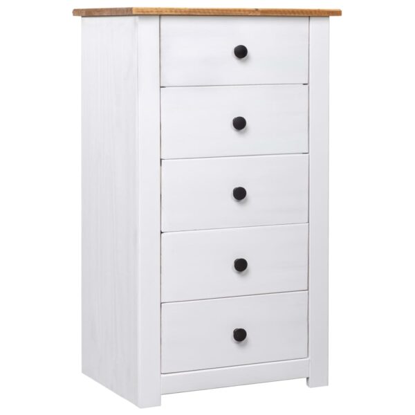 vidaXL Sideboard White 18.1"x15.7"x35" Pine Panama Range