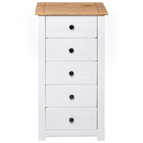 vidaXL Sideboard White 18.1"x15.7"x35" Pine Panama Range - Image 6