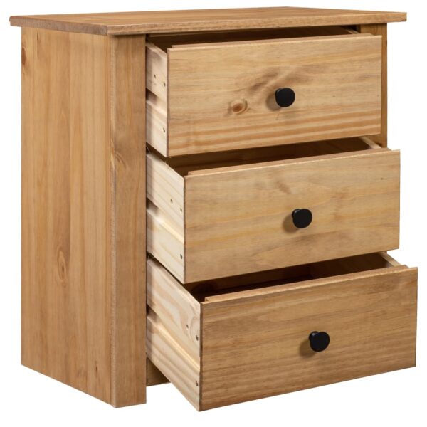 vidaXL Bedside Cabinet 18.1"x15.7"x22.4" Pinewood Panama Range - Image 2