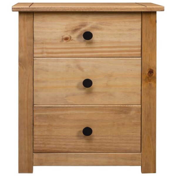 vidaXL Bedside Cabinet 18.1"x15.7"x22.4" Pinewood Panama Range - Image 3