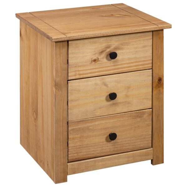 vidaXL Bedside Cabinet 18.1"x15.7"x22.4" Pinewood Panama Range - Image 4