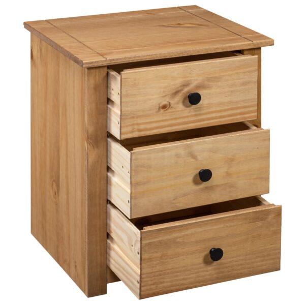 vidaXL Bedside Cabinet 18.1"x15.7"x22.4" Pinewood Panama Range - Image 6