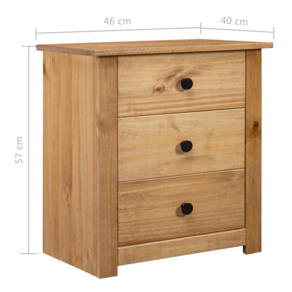 vidaXL Bedside Cabinet 18.1"x15.7"x22.4" Pinewood Panama Range - Image 9