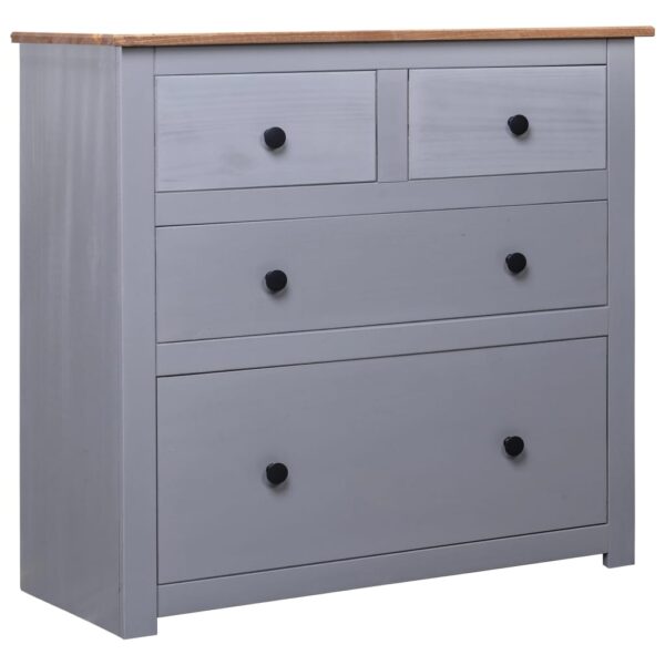 vidaXL Sideboard Gray 31.5"x15.7"x32.7" Pinewood Panama Range