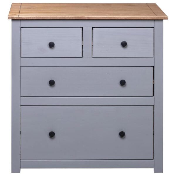 vidaXL Sideboard Gray 31.5"x15.7"x32.7" Pinewood Panama Range - Image 6