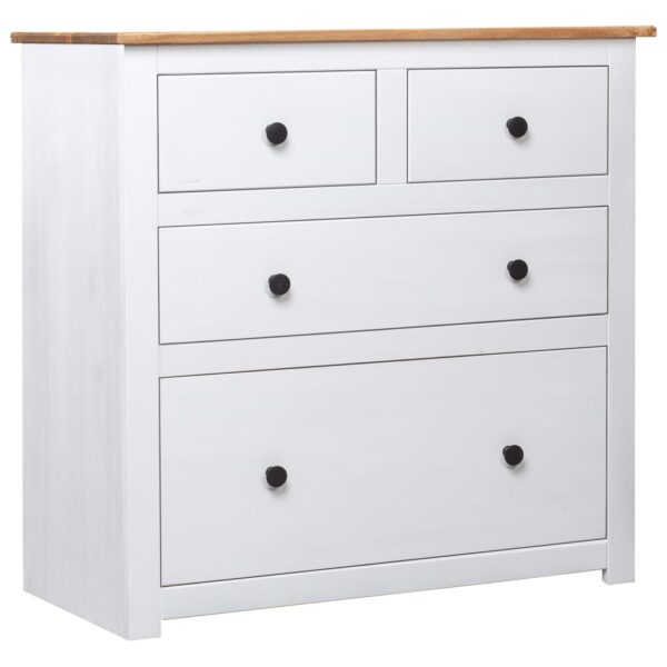 vidaXL Sideboard White 31.5"x15.7"x32.7" Pinewood Panama Range