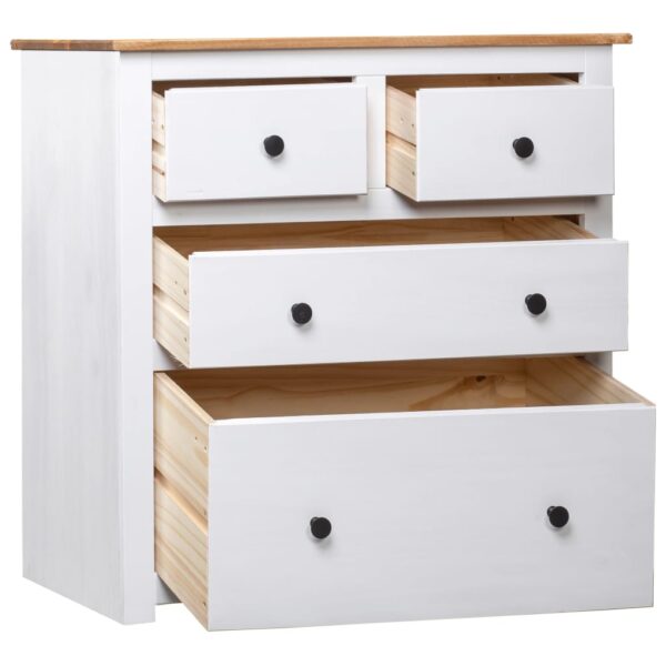 vidaXL Sideboard White 31.5"x15.7"x32.7" Pinewood Panama Range - Image 2