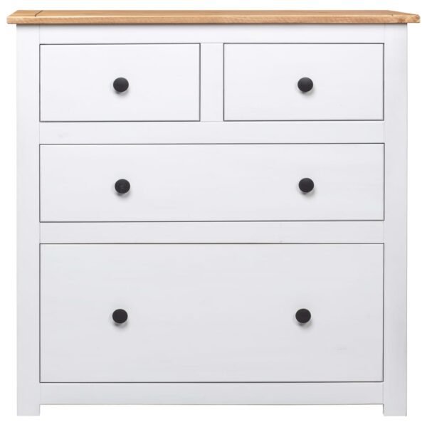 vidaXL Sideboard White 31.5"x15.7"x32.7" Pinewood Panama Range - Image 3