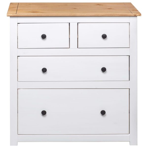 vidaXL Sideboard White 31.5"x15.7"x32.7" Pinewood Panama Range - Image 6