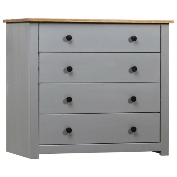 vidaXL Side Cabinet Gray 31.5"x15.7"x28.7" Pine Panama Range