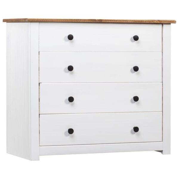 vidaXL Side Cabinet White 31.5"x15.7"x28.7" Pine Panama Range