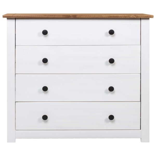 vidaXL Side Cabinet White 31.5"x15.7"x28.7" Pine Panama Range - Image 2