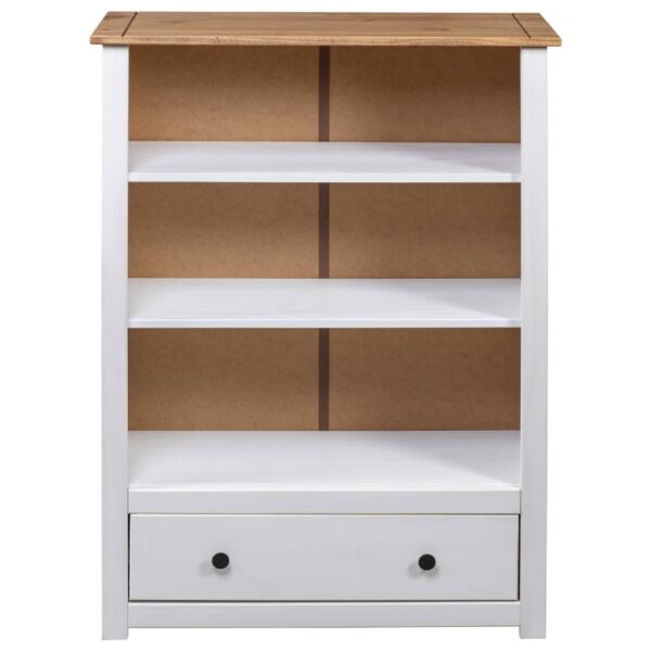 vidaXL Bookcase White 31.5"x13.8"x43.3" Solid Pine Wood Panama Range - Image 6