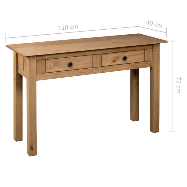 vidaXL Console Table 43.3"x15.7"x28.3" Solid Pine Wood Panama Range - Image 9