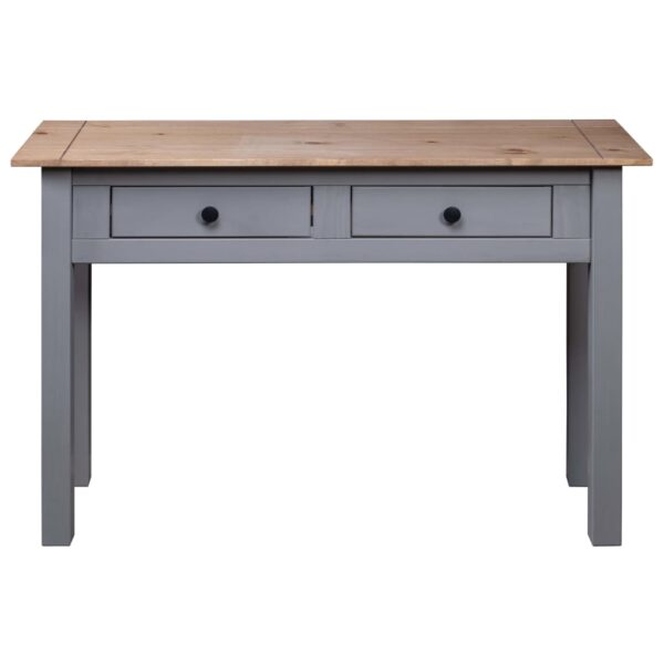 vidaXL Console Table Gray 43.3"x15.7"x28.3" Solid Pine Wood Panama Range - Image 5