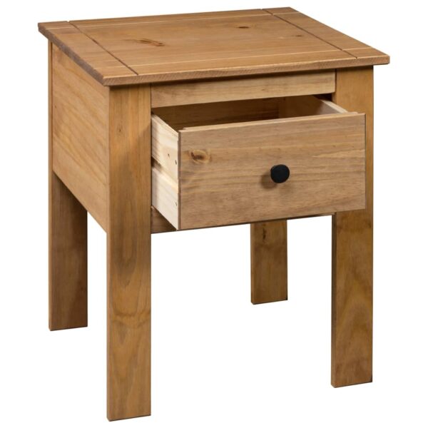 vidaXL Bedside Cabinet 18.1"x15.7"x22.4" Pine Panama Range - Image 5