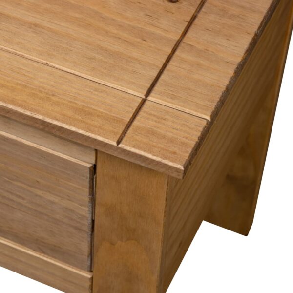 vidaXL Bedside Cabinet 18.1"x15.7"x22.4" Pine Panama Range - Image 8