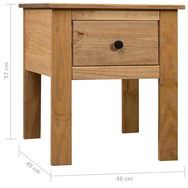 vidaXL Bedside Cabinet 18.1"x15.7"x22.4" Pine Panama Range - Image 9