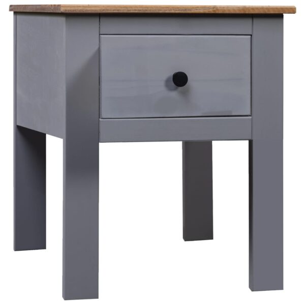 vidaXL Bedside Cabinet Gray 18.1"x15.7"x22.4" Pine Panama Range