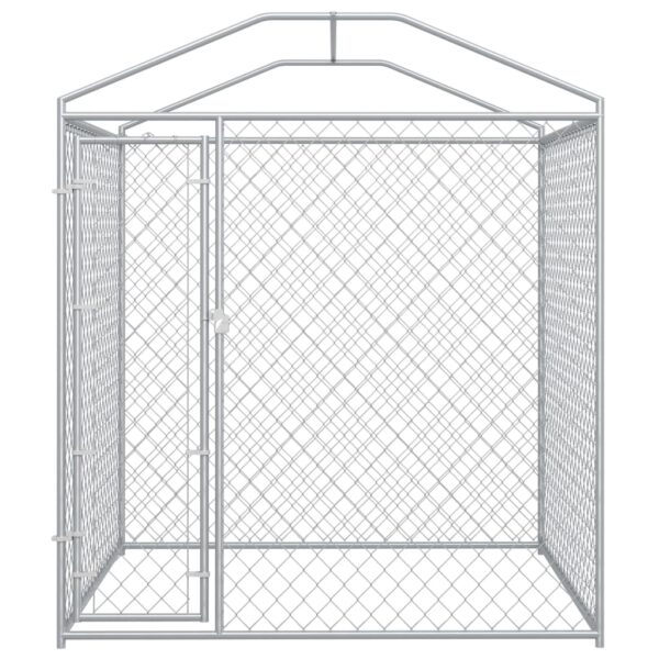 vidaXL Outdoor Dog Kennel with Canopy Top 78.7"x78.7"x88.6" - Image 3