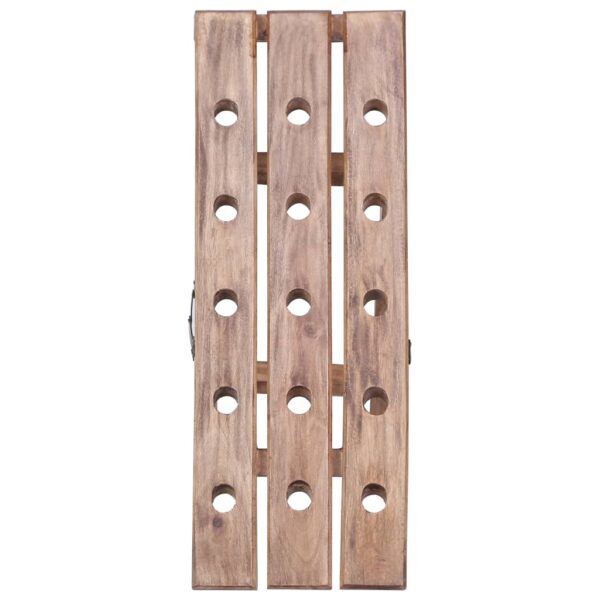 vidaXL Wine Rack for 15 Bottles 10.2"x19.7"x27.6" Solid Reclaimed Wood - Image 2