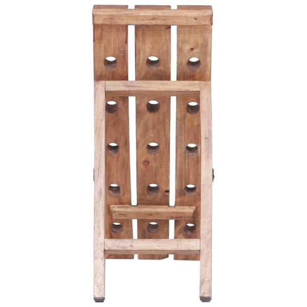 vidaXL Wine Rack for 15 Bottles 10.2"x19.7"x27.6" Solid Reclaimed Wood - Image 4