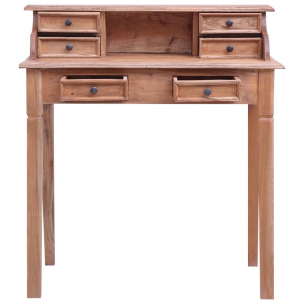 vidaXL Writing Desk with Drawers 35.4"x19.7"x39.8" Solid Reclaimed Wood - Image 3