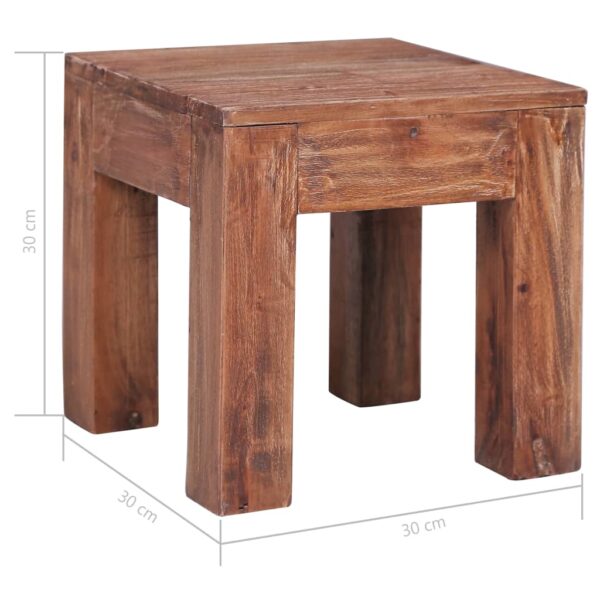 vidaXL Coffee Table 11.8"x11.8"x11.8" Solid Reclaimed Wood - Image 5