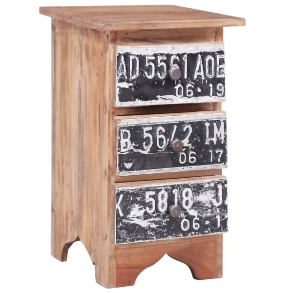 vidaXL Bedside Cabinet 11.8"x11.8"x20.1" Solid Reclaimed Wood