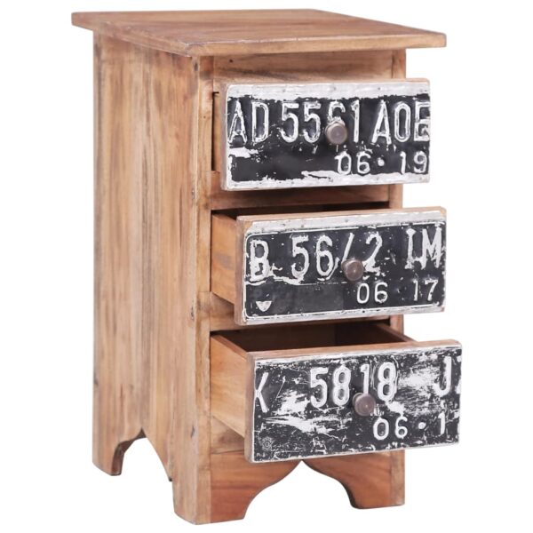 vidaXL Bedside Cabinet 11.8"x11.8"x20.1" Solid Reclaimed Wood - Image 2