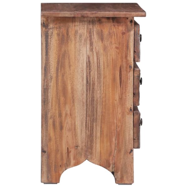 vidaXL Bedside Cabinet 11.8"x11.8"x20.1" Solid Reclaimed Wood - Image 4