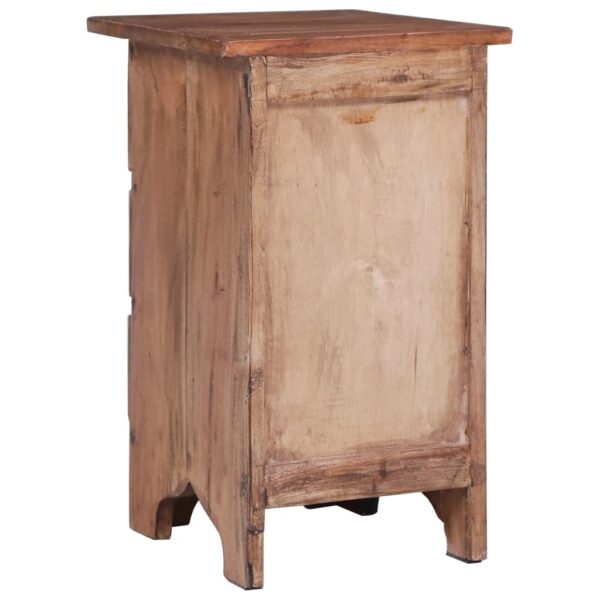 vidaXL Bedside Cabinet 11.8"x11.8"x20.1" Solid Reclaimed Wood - Image 5