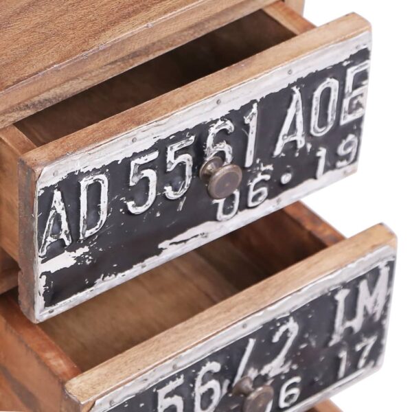 vidaXL Bedside Cabinet 11.8"x11.8"x20.1" Solid Reclaimed Wood - Image 6