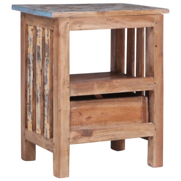 vidaXL Bedside Cabinet 16.1"x11.8"x19.7" Solid Reclaimed Wood - Image 3