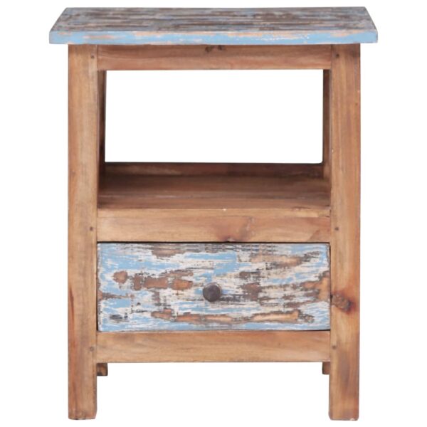 vidaXL Bedside Cabinet 16.1"x11.8"x19.7" Solid Reclaimed Wood - Image 4