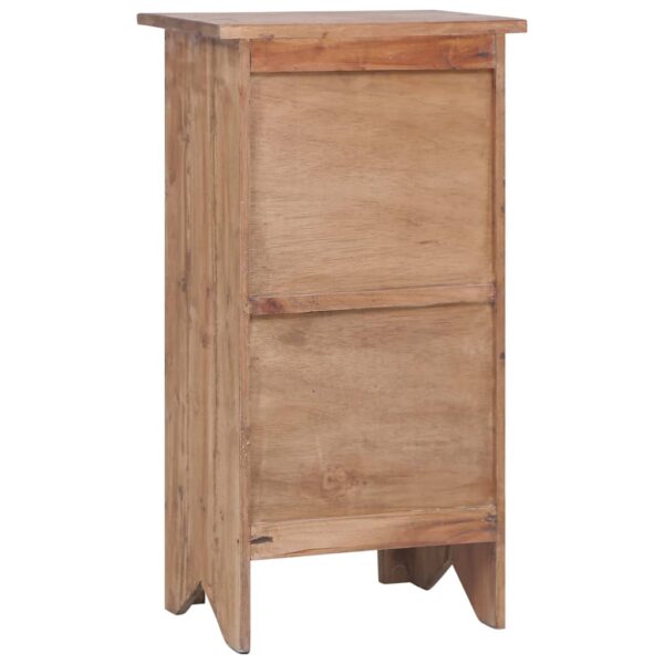 vidaXL Bedside Cabinet 16.9"x12.2"x31.5" Solid Wood Mahogany - Image 4