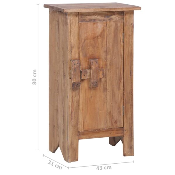 vidaXL Bedside Cabinet 16.9"x12.2"x31.5" Solid Wood Mahogany - Image 8