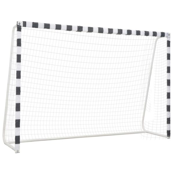 vidaXL Soccer Goal 118.1"x78.7"x35.4" Metal Black and White