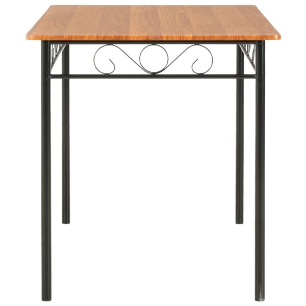 vidaXL Dining Table Brown 47.2"x27.6"x29.5" MDF - Image 3