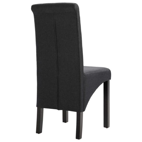 vidaXL Dining Chairs 4 pcs Dark Gray Fabric - Image 5