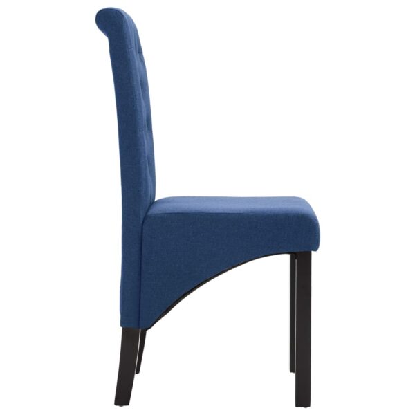 vidaXL Dining Chairs 4 pcs Blue Fabric - Image 4